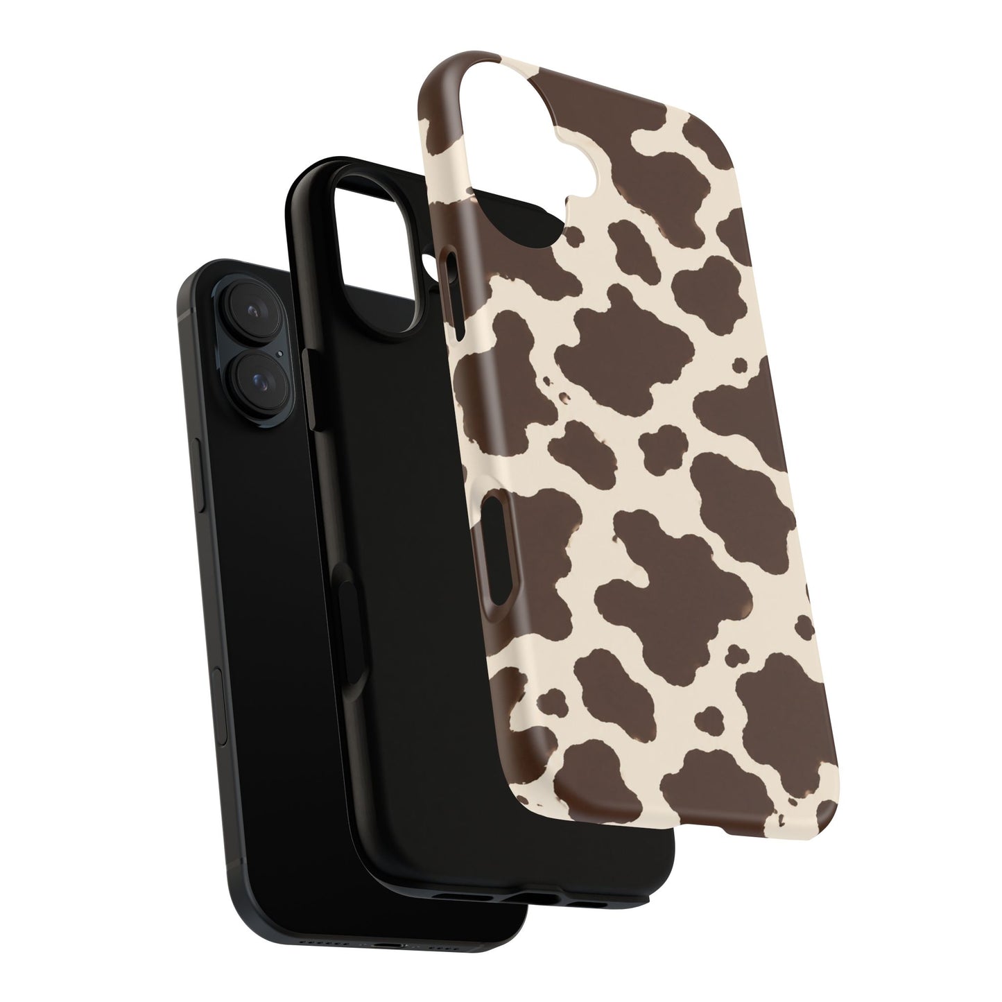 Western Cow Print Tough Phone Case for iPhone Samsung Galaxy Pixel