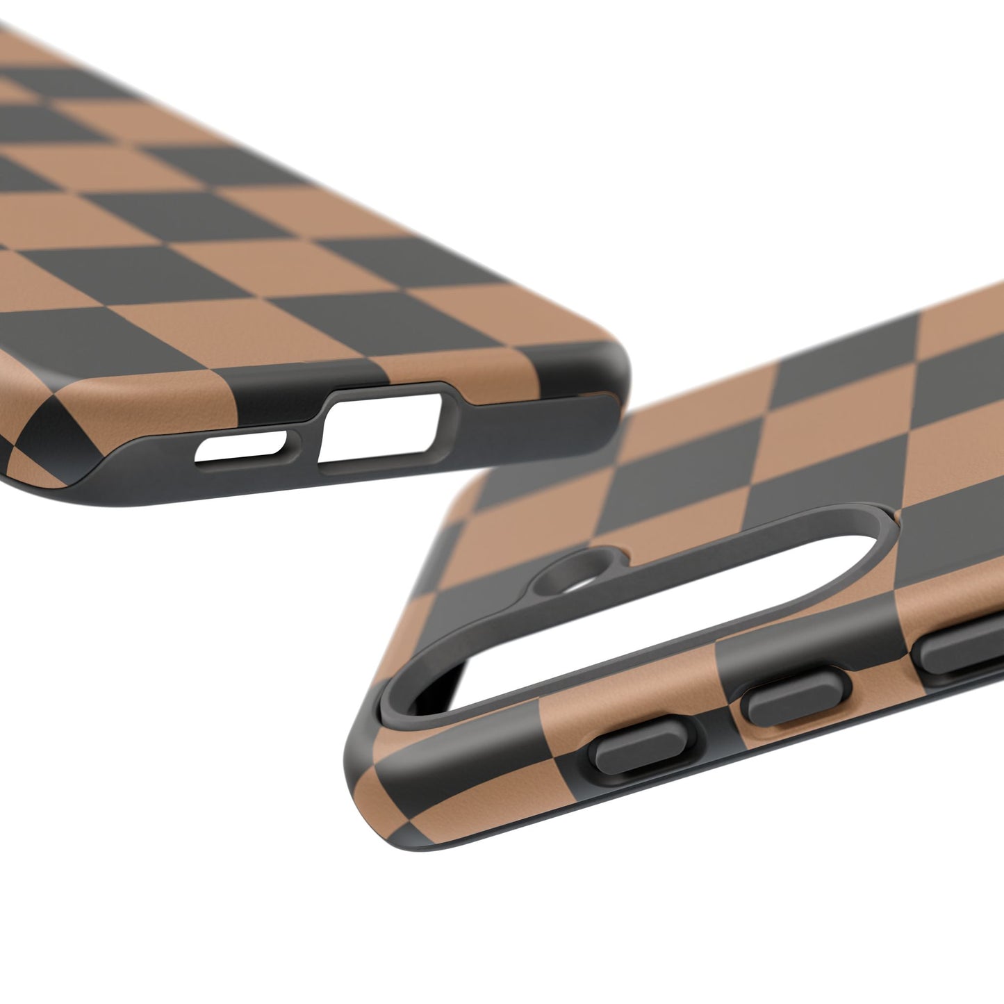 Brown Checkerboard Phone Case | Aesthetic Tough Protective Case