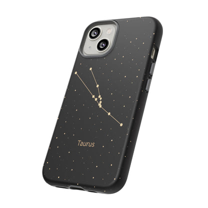 Taurus Zodiac Constellation Phone Case – Luxe Gold Celestial Cover