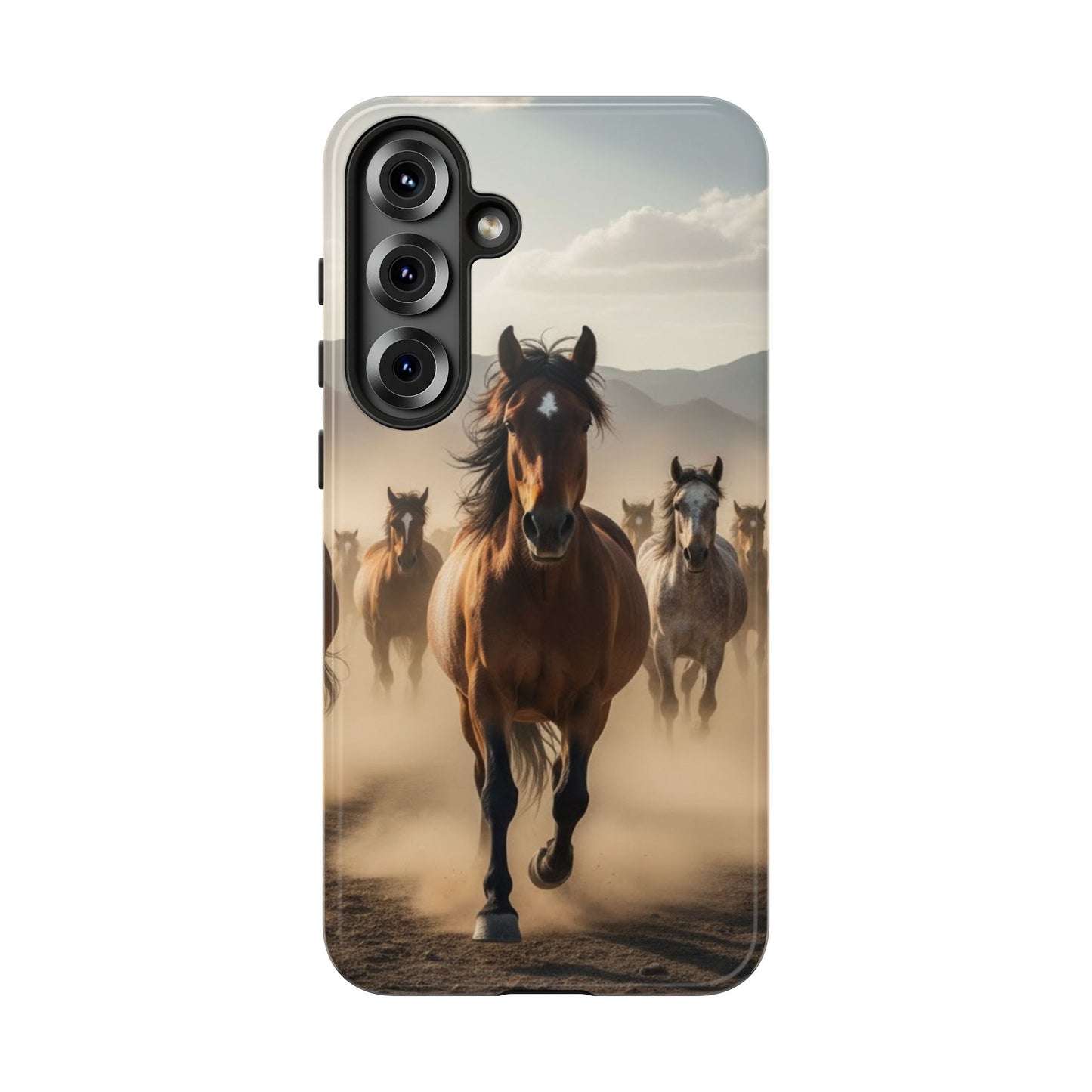 Running Horses Phone Case | Wild Mustang Herd Tough Protective Cover