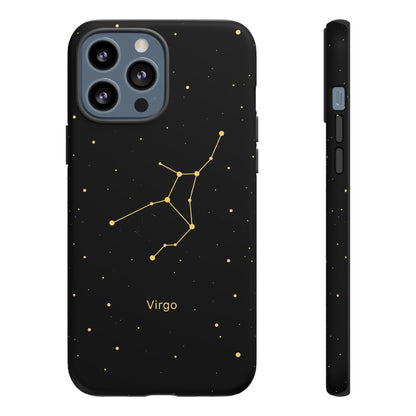 Virgo Zodiac Constellation Phone Case – Luxe Gold Celestial Cover