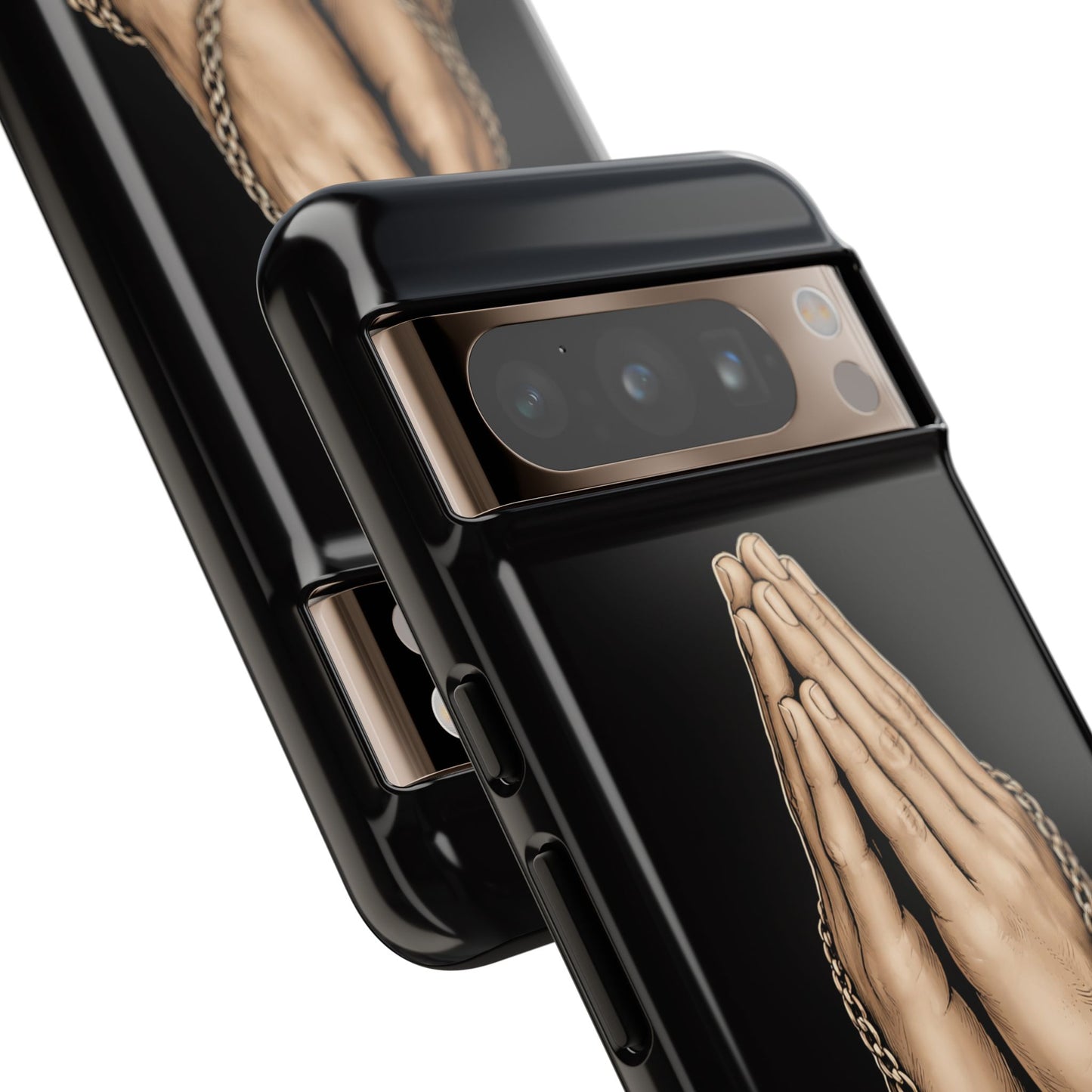 Praying Hands Cross Phone Case – Christian Faith Scripture Cover
