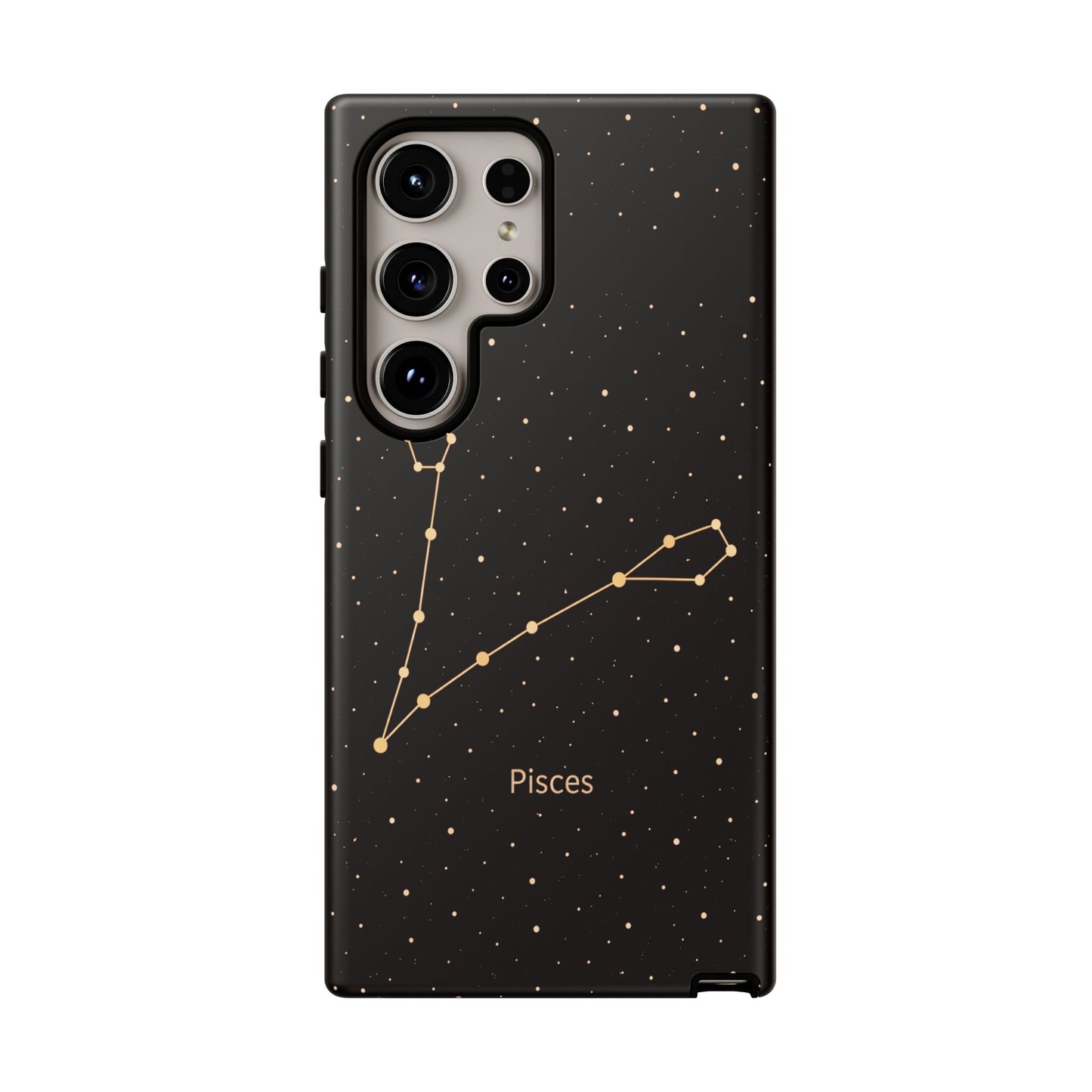 Pisces Zodiac Constellation Phone Case – Luxe Gold Celestial Cover