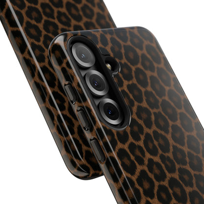Brown Leopard Print Phone Case | Classic Animal Print Aesthetic Tough Protective Case