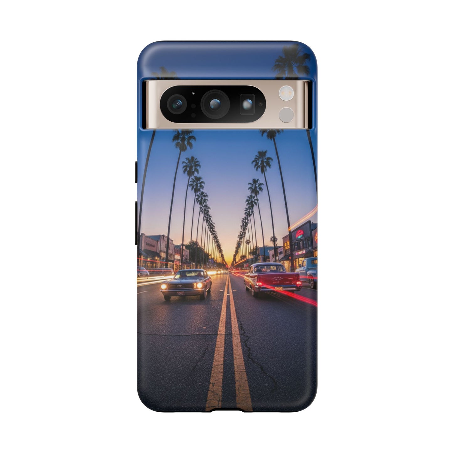 LA Sunset Boulevard Phone Case | Palm Tree Sunset Aesthetic | City Night Tough Case