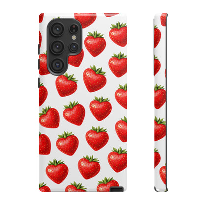 Cute Strawberry Phone Case – Aesthetic Fruit Pattern Protective Cover for Iphone, Samsung Galaxy and Pixel