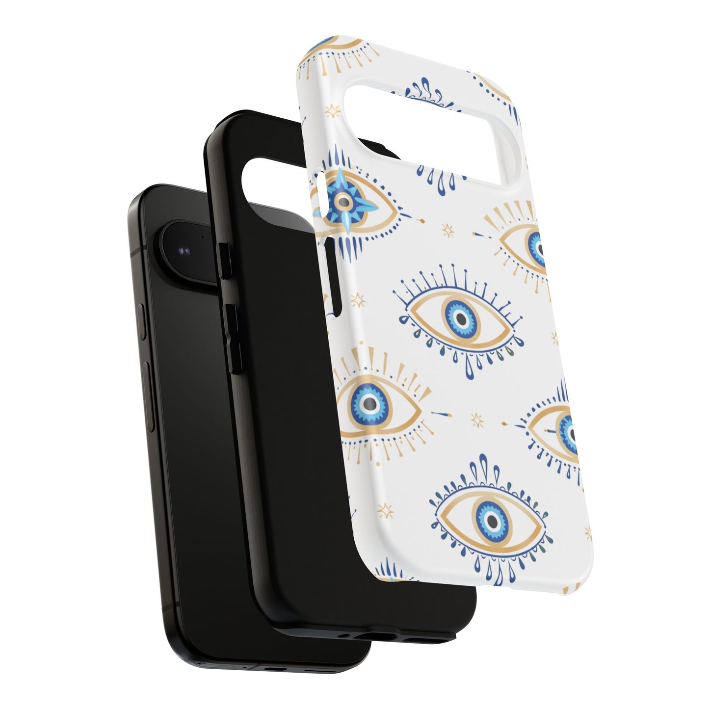 Blue Evil Eye Phone Case – Protective Slim Shockproof Cover for Iphone, Samsung Galaxy and Pixel