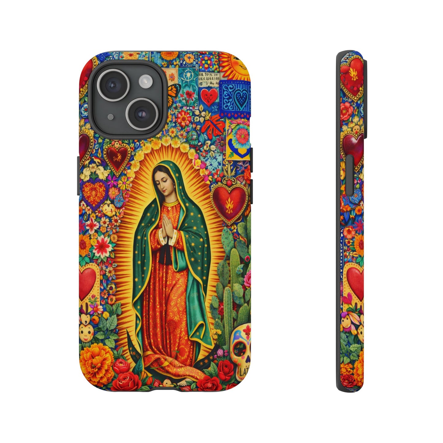 Virgin Mary Guadalupe Phone Case Mexican Folk Art Tough Cover iPhone Samsung