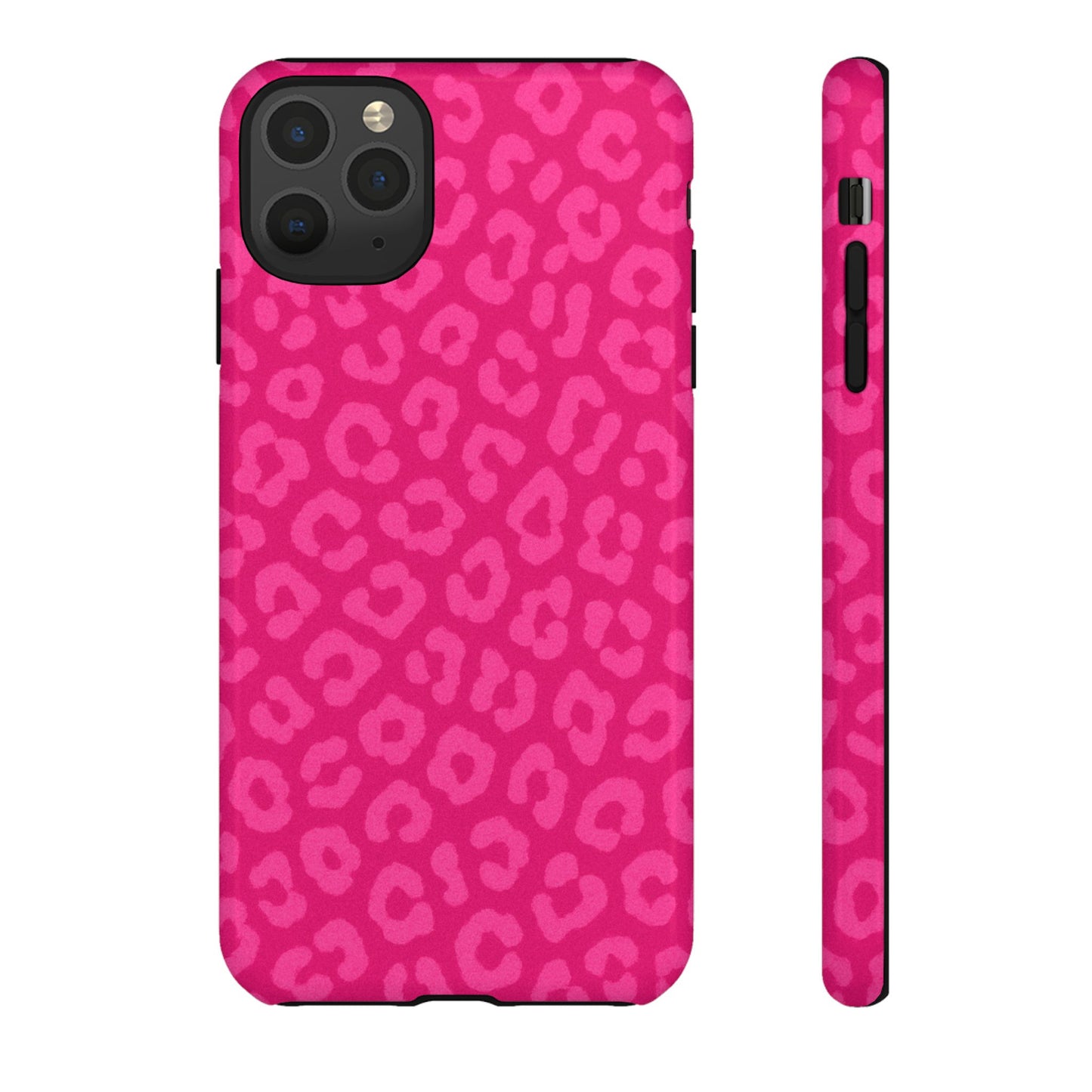 Hot Pink Leopard Print Phone Case – Bold Coquette Leopard Tough Case