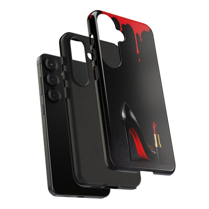 Dark Feminine Red Drip Phone Case – Gothic Glam Tough Cover