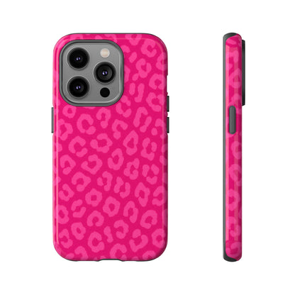 Hot Pink Leopard Print Phone Case – Bold Coquette Leopard Tough Case