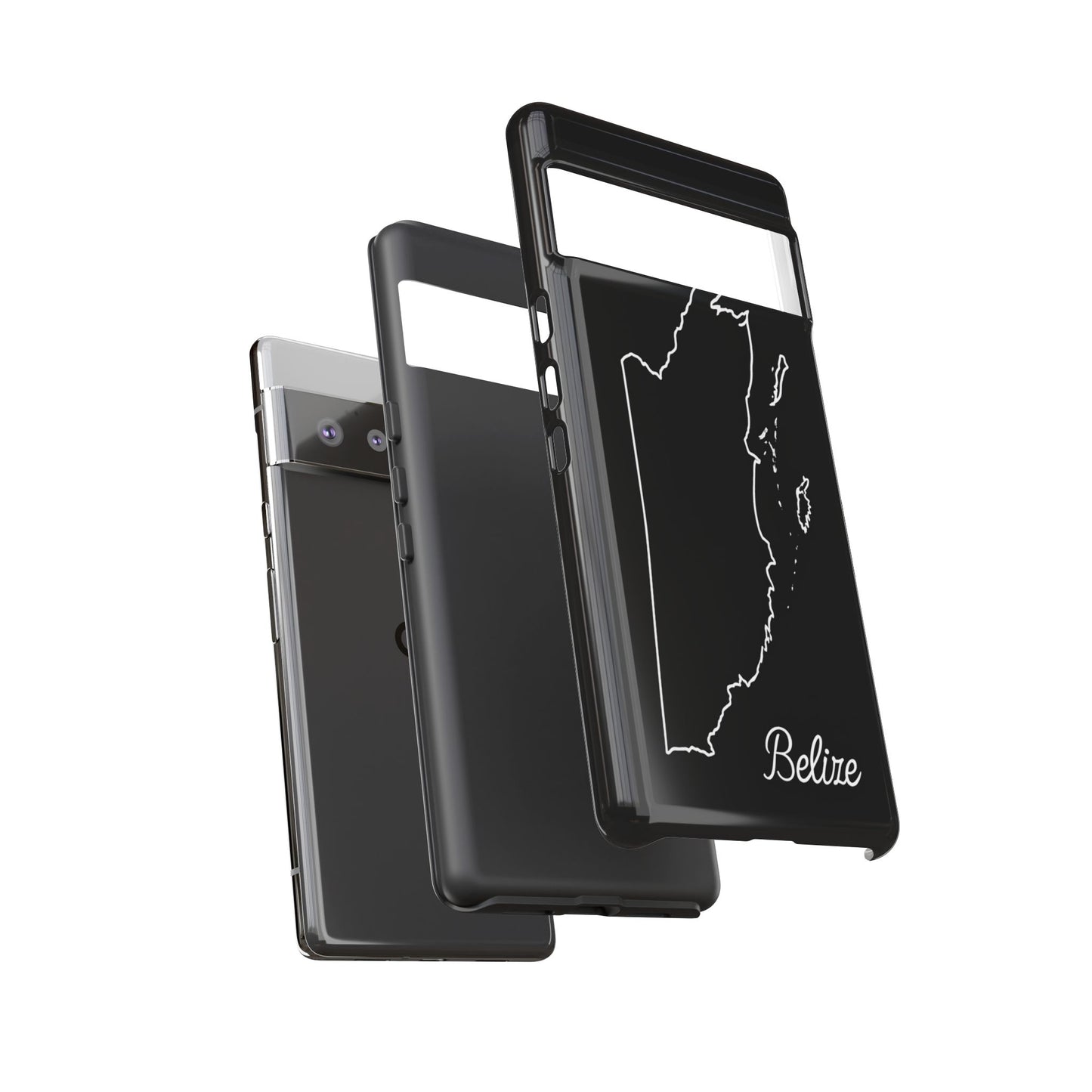 Belize Outline Phone Case – Minimal Country Map Tough Case (iPhone, Samsung, Pixel)
