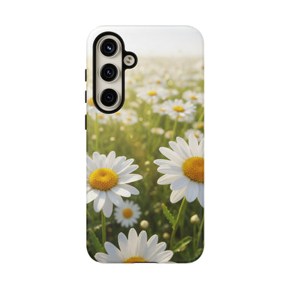 Daisy Phone Case – Floral Spring Field Tough Protective Case (iPhone, Samsung, Pixel)