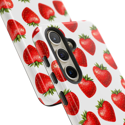 Cute Strawberry Phone Case – Aesthetic Fruit Pattern Protective Cover for Iphone, Samsung Galaxy and Pixel