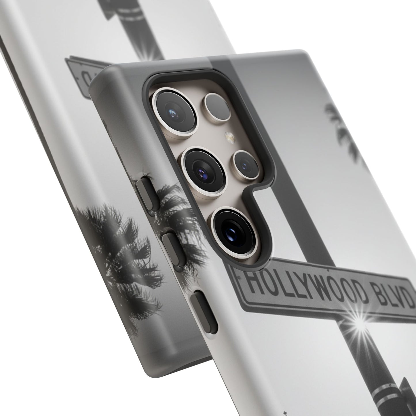 Hollywood Blvd Phone Case | Vintage Los Angeles Street Sign | Black & White LA Aesthetic