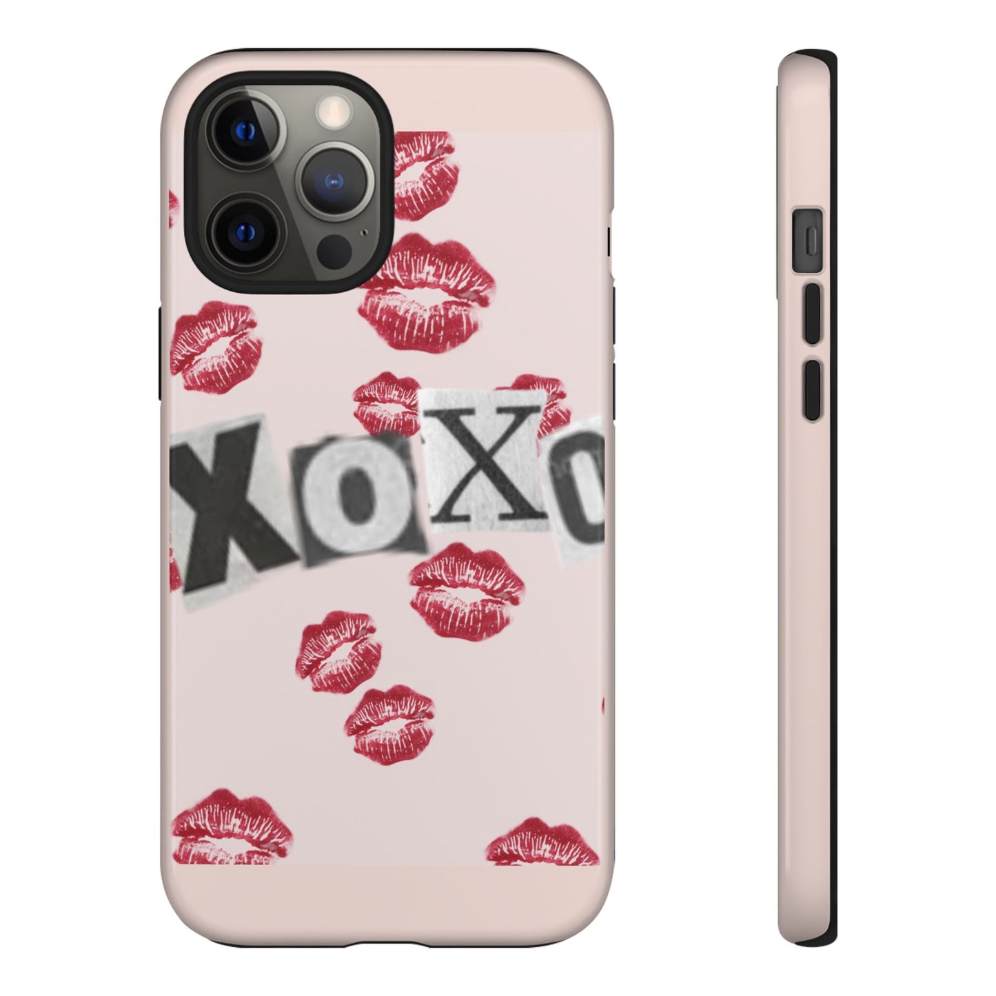 XOXO Kiss Print Phone Case | Coquette Valentine Aesthetic | Cute Pink Lipstick Kiss Tough Case for iPhone & Samsung
