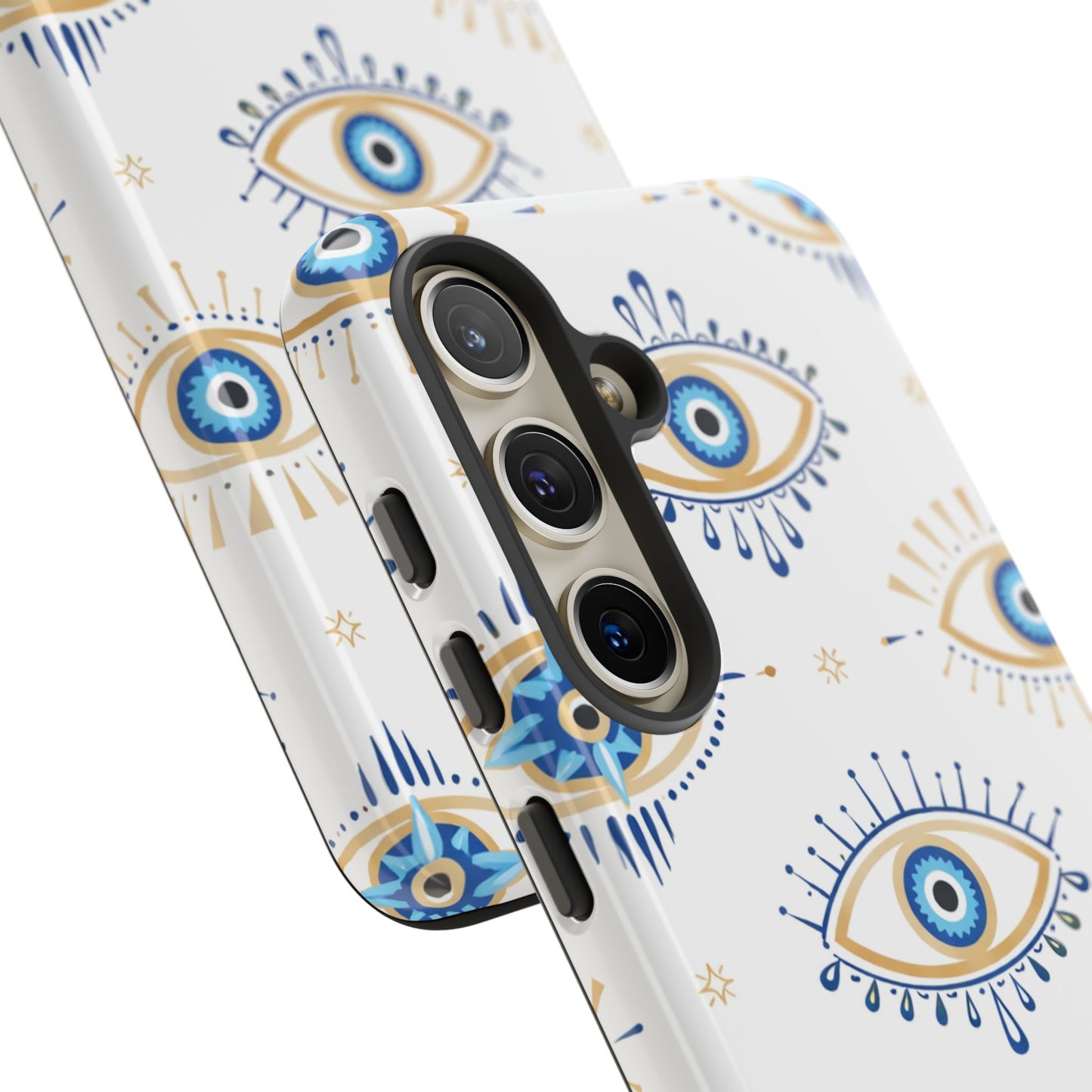 Blue Evil Eye Phone Case – Protective Slim Shockproof Cover for Iphone, Samsung Galaxy and Pixel
