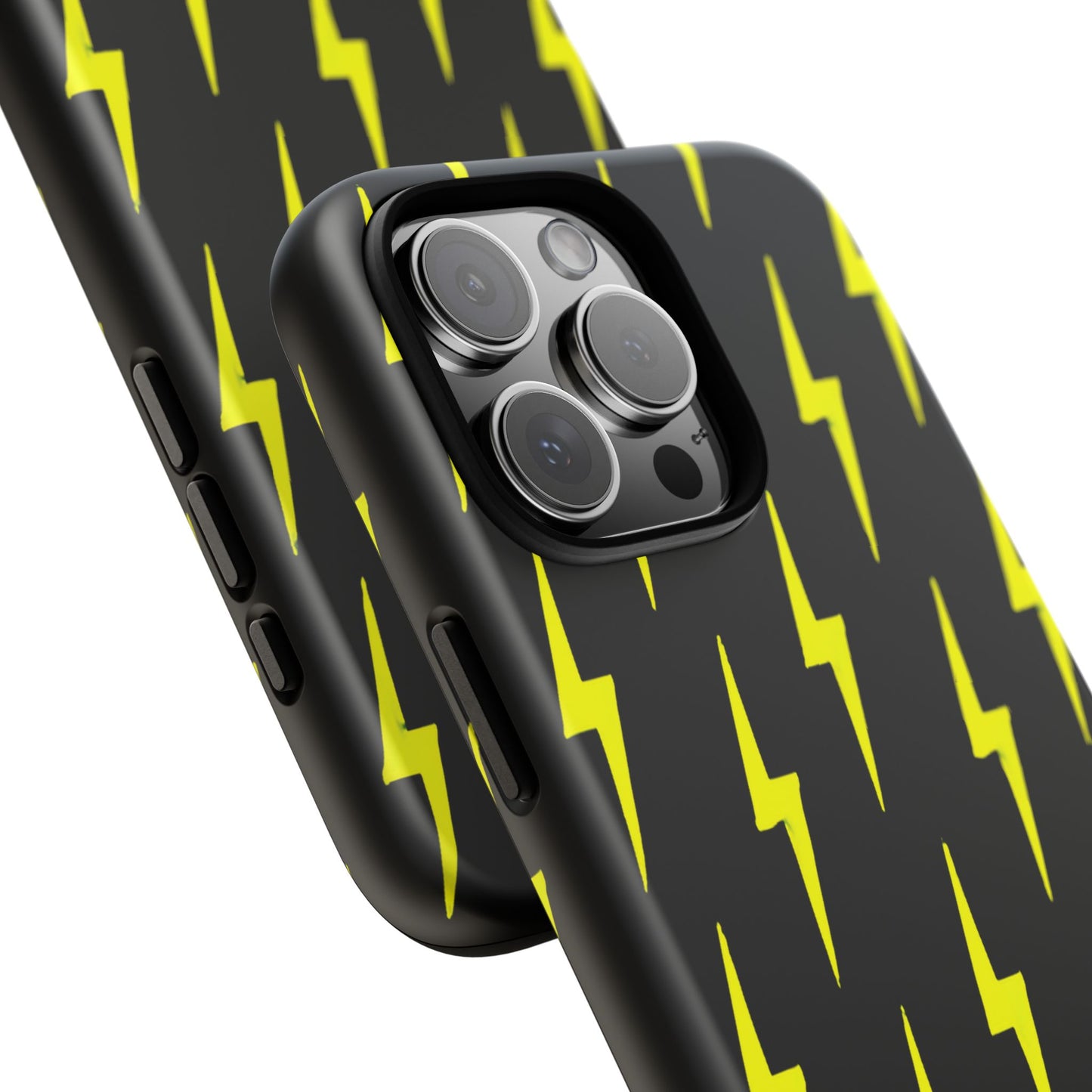 Yellow Lightning Bolt Tough Phone Case | Bold Electric Pattern Case for Iphone, Samsung Galaxy and Pixel