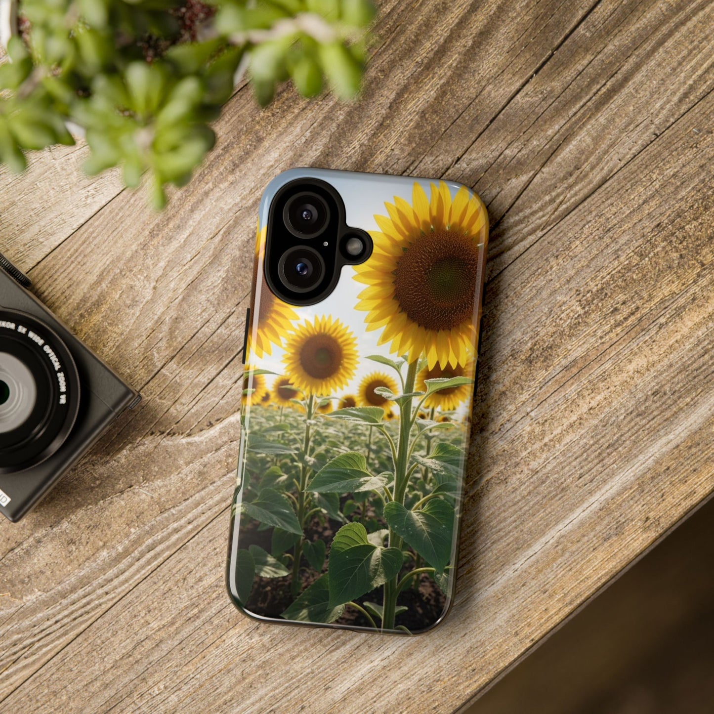 Sunflower Field Phone Case | Golden Hour Floral Aesthetic | Bright Summer Tough Case