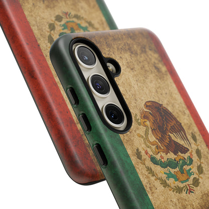 Vintage Mexico Flag Phone Case – Mexican Pride Grunge Flag Aesthetic Tough Case