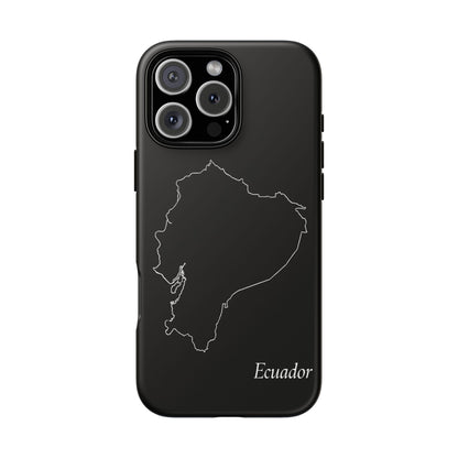 Ecuador Outline Phone Case – Minimal Country Map Tough Case (iPhone, Samsung, Pixel)