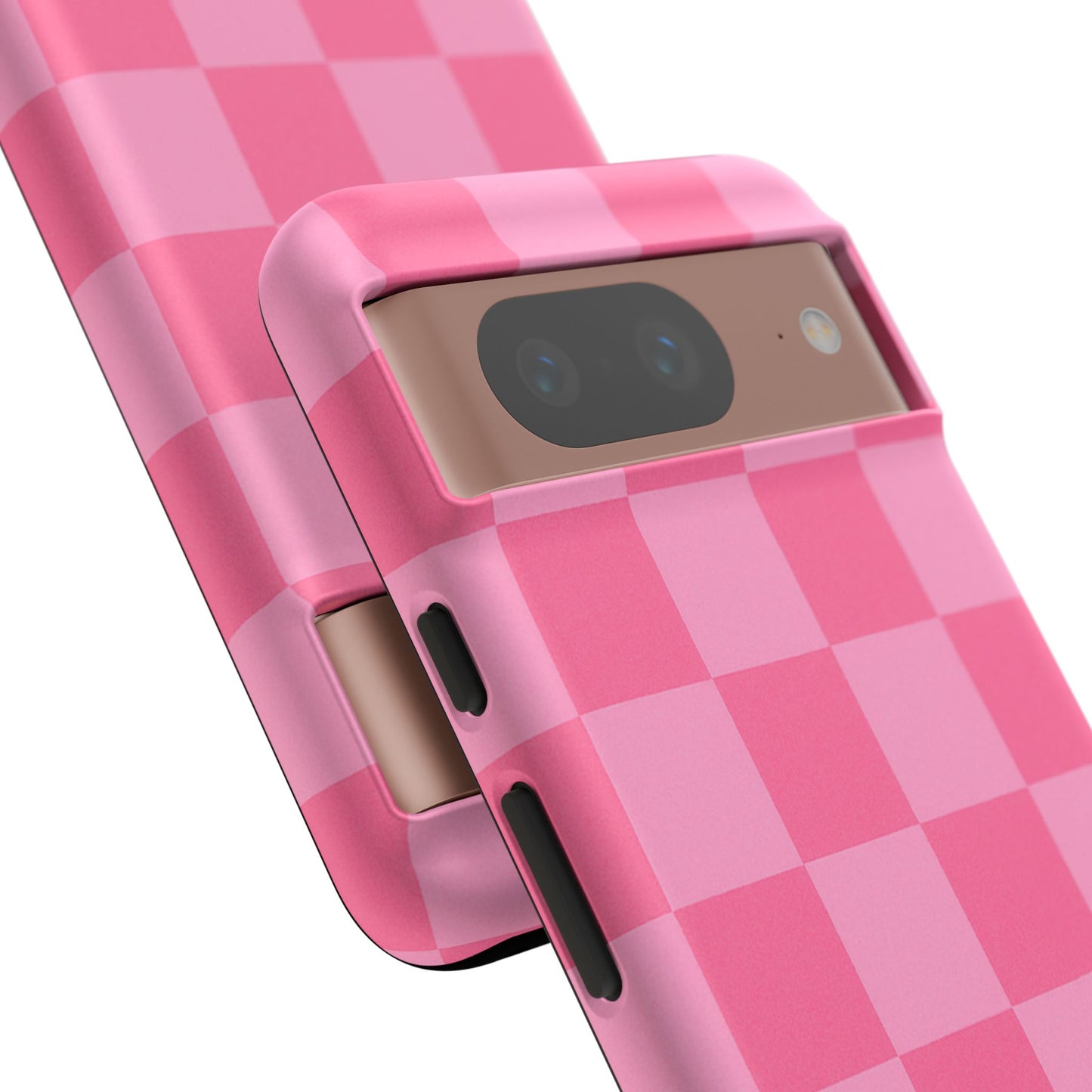 Pink Checkerboard Phone Case | Cute Aesthetic Checkered iPhone & Samsung Tough Case