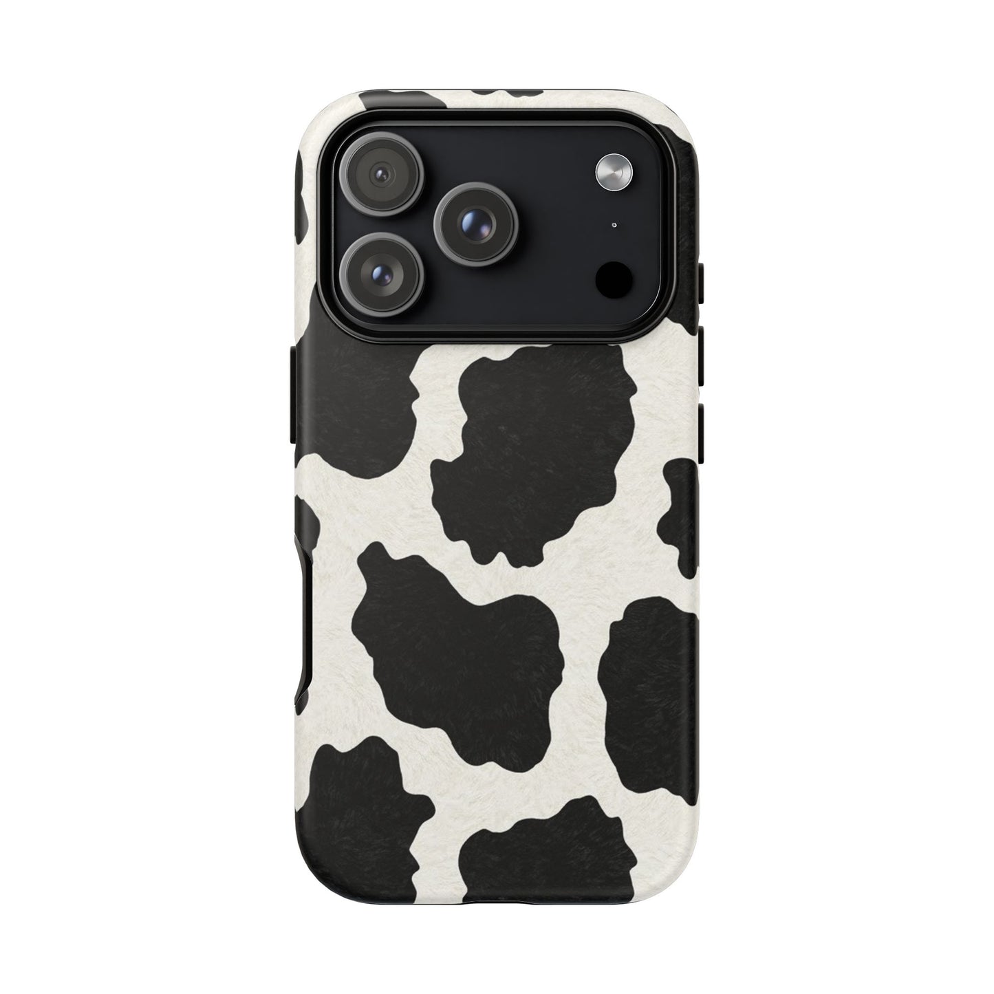 Black & White Cow Print Phone Case | Aesthetic Tough Protective Case