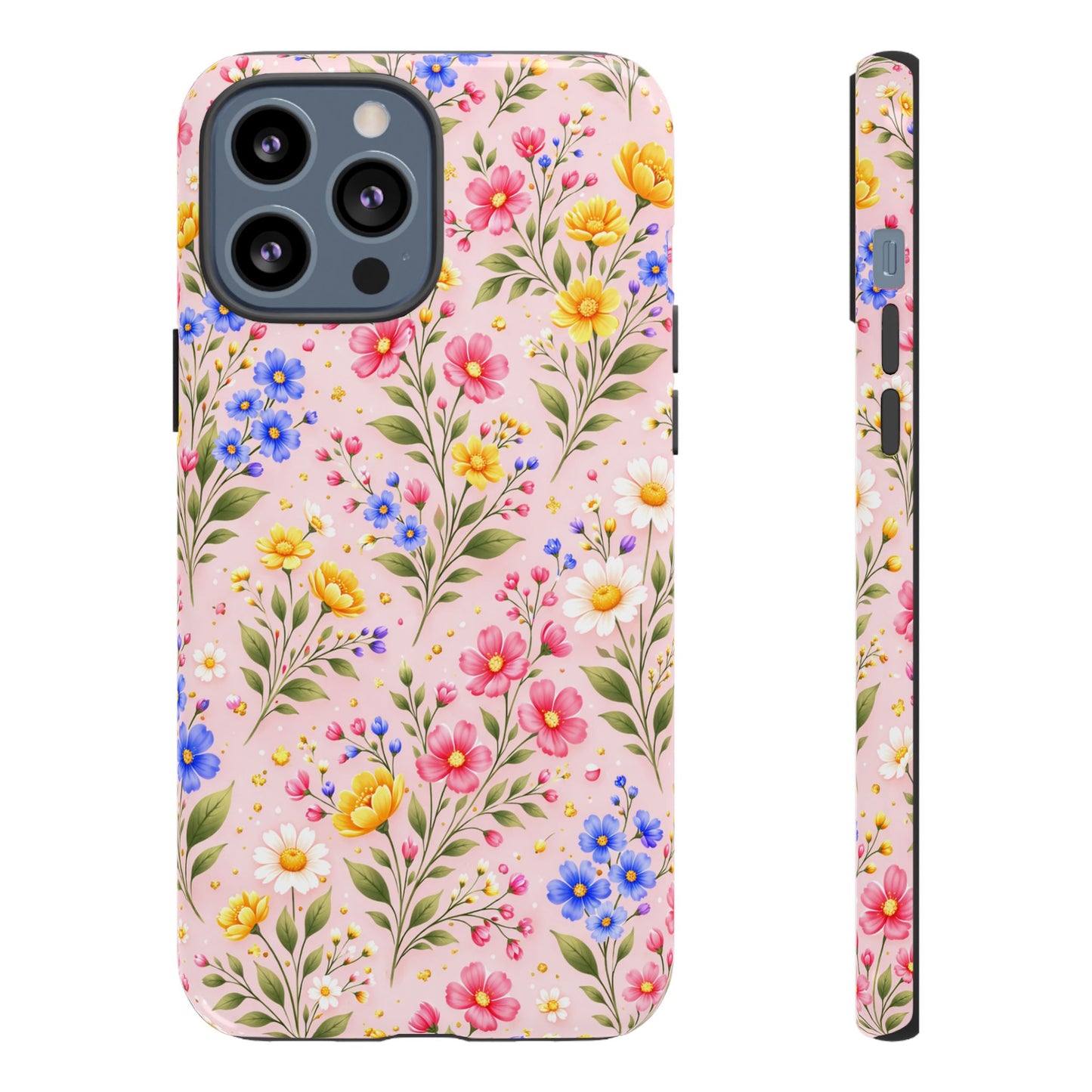 Wildflower Floral Phone Case Vintage Spring Meadow Tough Cover