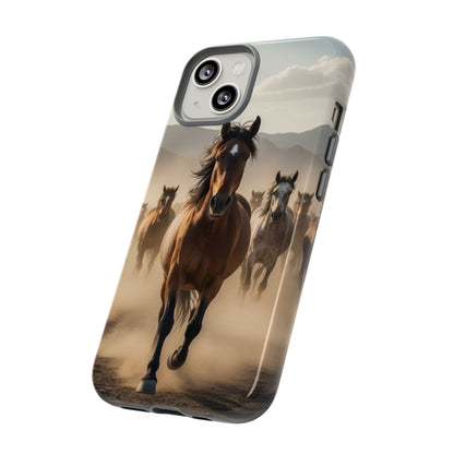 Running Horses Phone Case | Wild Mustang Herd Tough Protective Cover