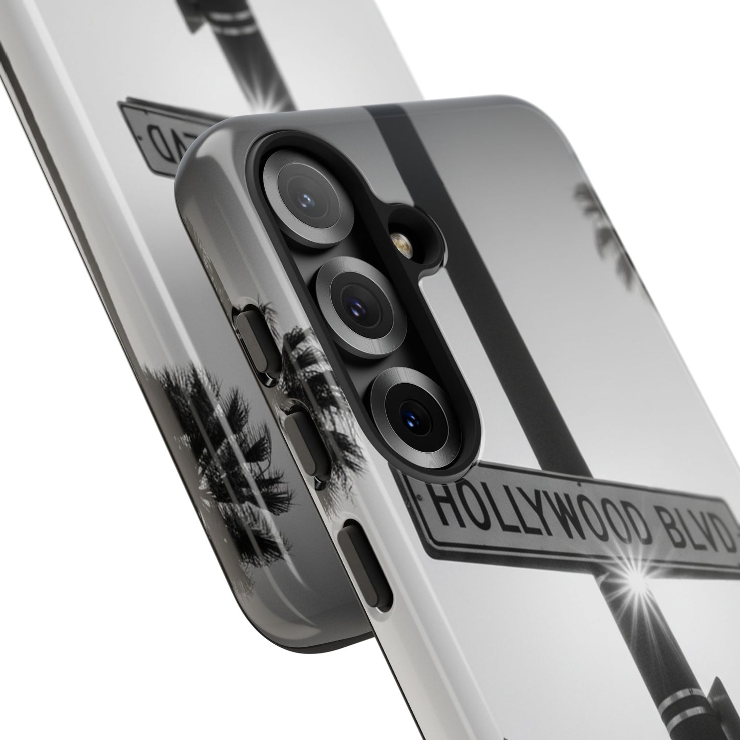 Hollywood Blvd Phone Case | Vintage Los Angeles Street Sign | Black & White LA Aesthetic