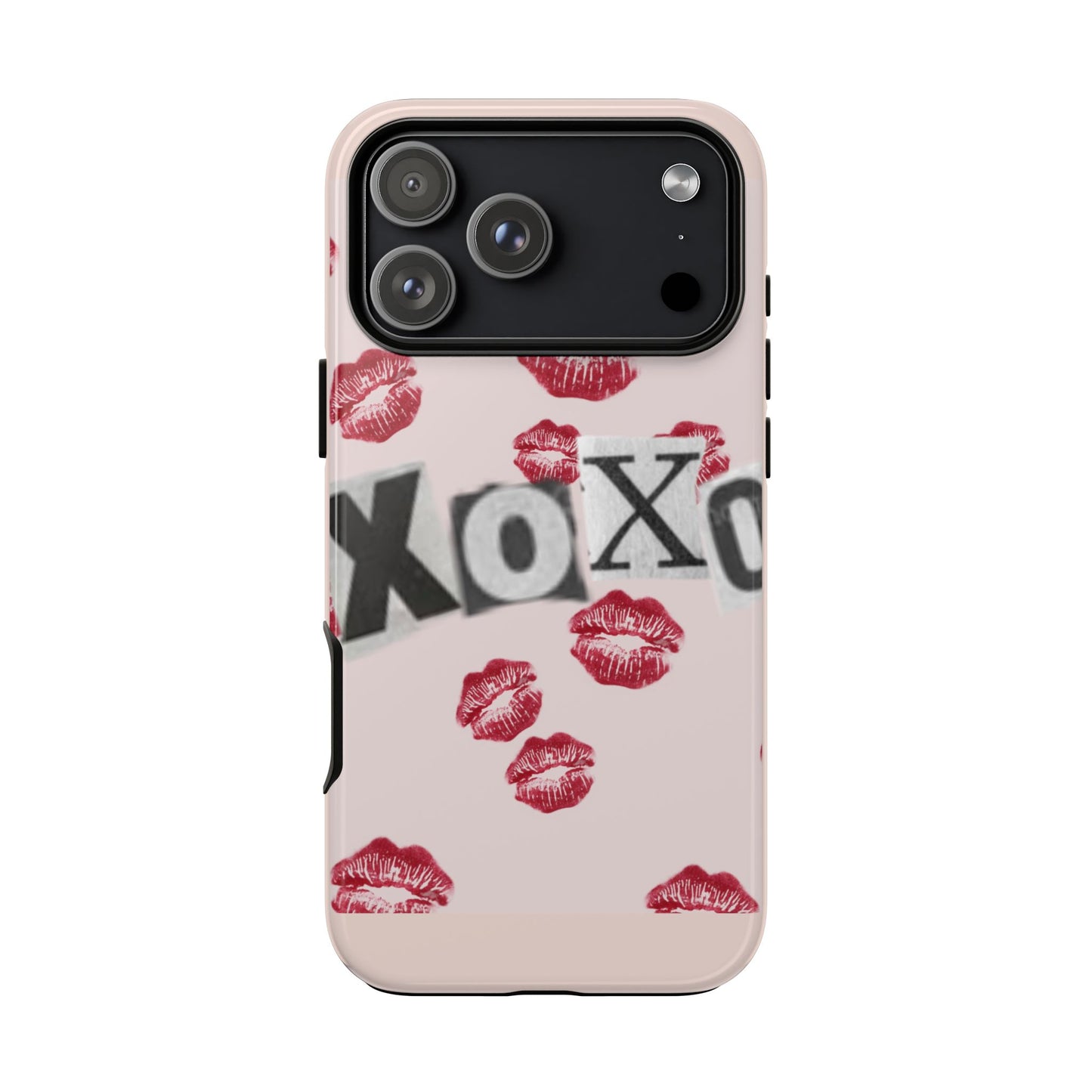 XOXO Kiss Print Phone Case | Coquette Valentine Aesthetic | Cute Pink Lipstick Kiss Tough Case for iPhone & Samsung
