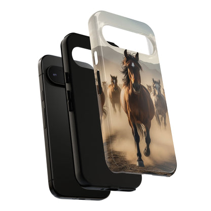 Running Horses Phone Case – Wild Mustang Herd Tough Case (iPhone, Samsung, Pixel)