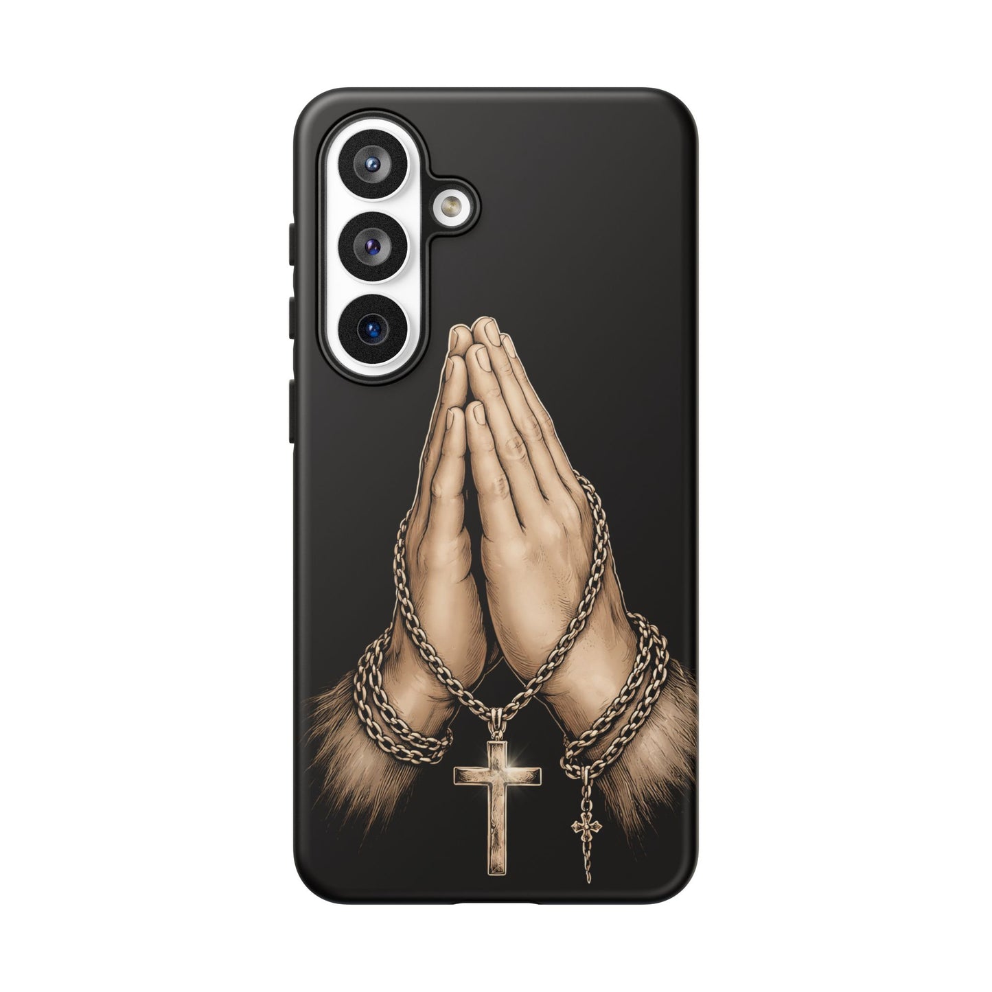 Praying Hands Cross Phone Case – Christian Faith Scripture Cover