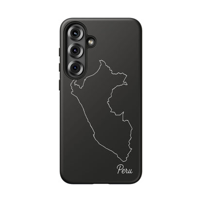 Peru Outline Phone Case – Minimal Country Map Tough Case (iPhone, Samsung, Pixel)