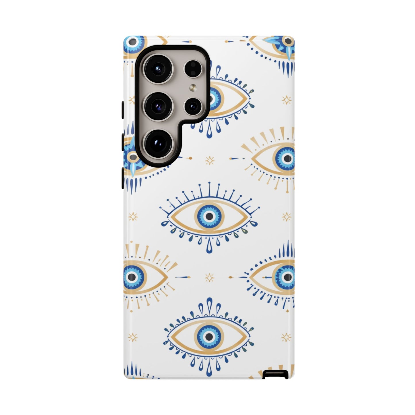 Blue Evil Eye Phone Case – Protective Slim Shockproof Cover for Iphone, Samsung Galaxy and Pixel