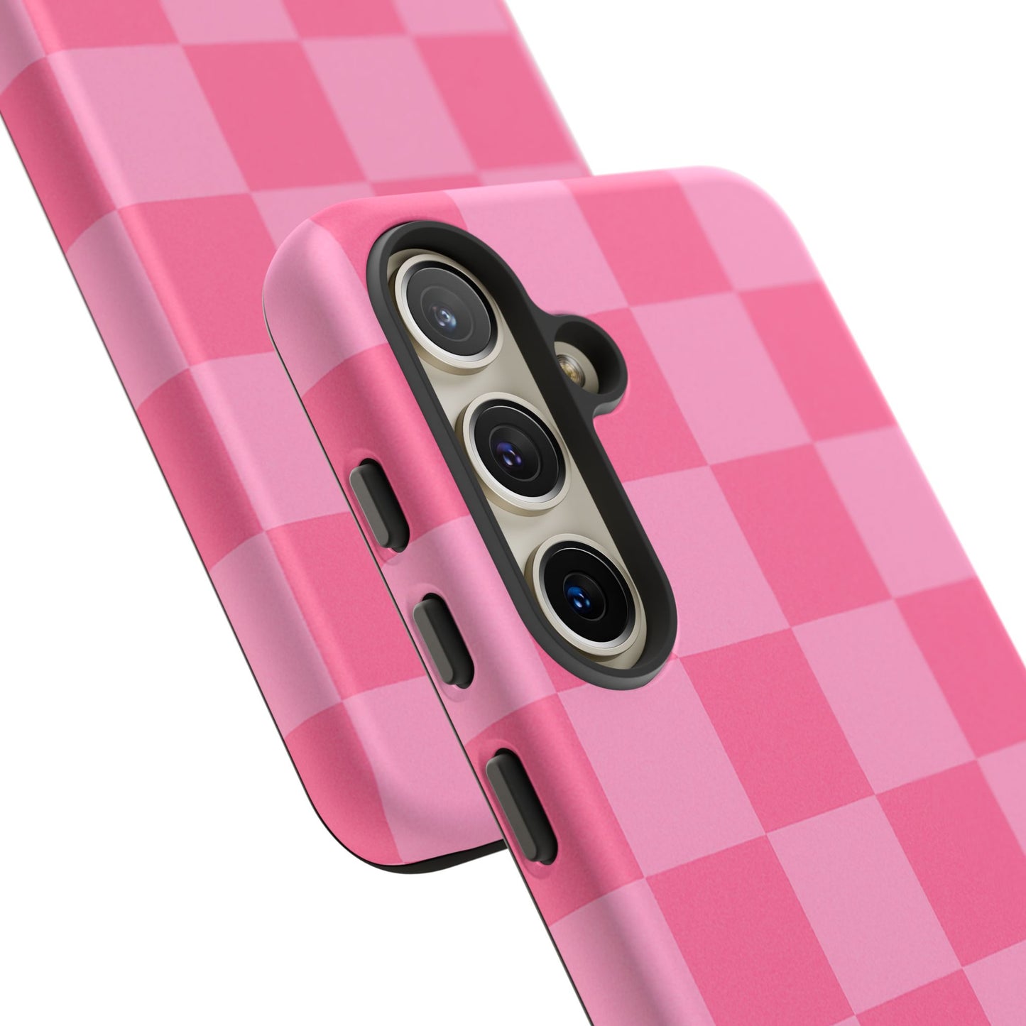 Pink Checkerboard Phone Case | Cute Aesthetic Checkered iPhone & Samsung Tough Case