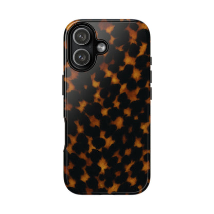 Tortoiseshell Pattern Tough Phone Case | Classic Leopard-Style Protective Cover