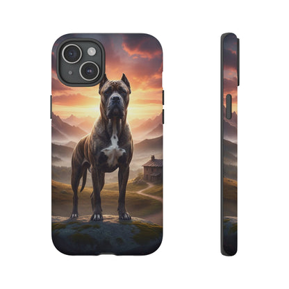 Cane Corso Phone Case – Guard Dog Sunset Tough Case (iPhone, Samsung, Pixel) | Dog Lover Gift