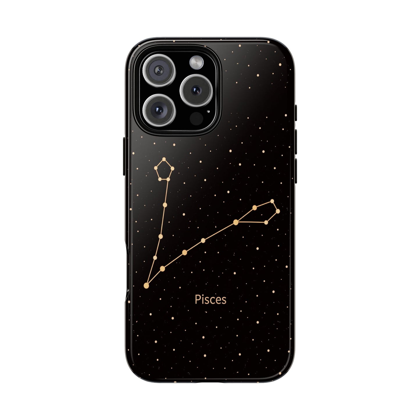Pisces Zodiac Constellation Phone Case – Luxe Gold Celestial Cover