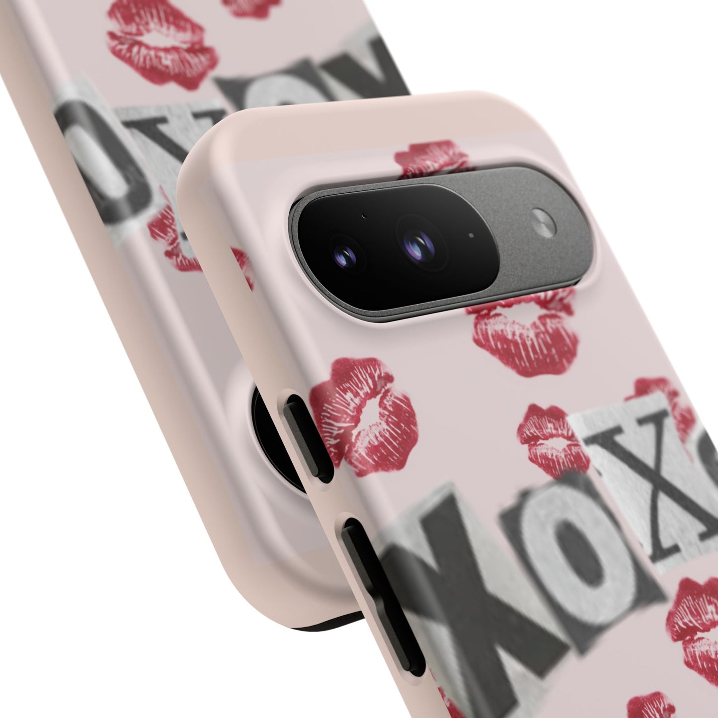 XOXO Kiss Print Phone Case | Coquette Valentine Aesthetic | Cute Pink Lipstick Kiss Tough Case for iPhone & Samsung
