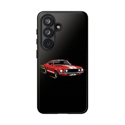 Red Muscle Car Phone Case – Classic Car Racing Tough Protective Case