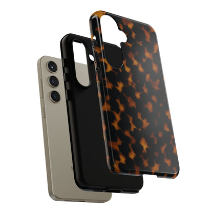 Tortoiseshell Pattern Tough Phone Case | Classic Leopard-Style Protective Cover