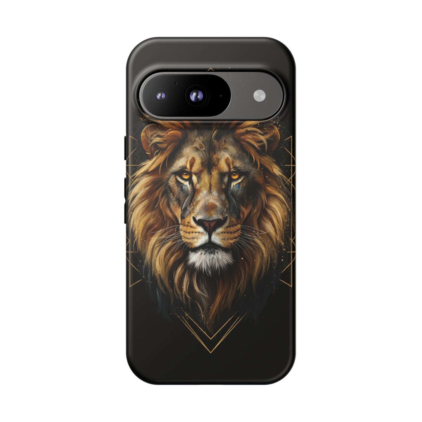 Majestic Lion Phone Case – Black Gold Luxury Lion Art Tough Protective Case