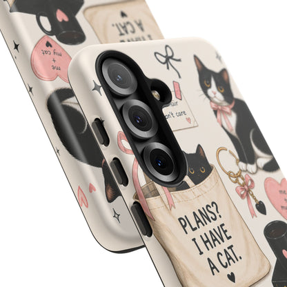 Cat Lover Phone Case | Plans? I Have A Cat Cute Aesthetic Cover