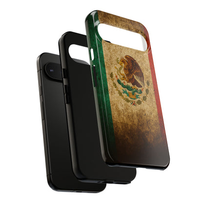 Vintage Mexico Flag Phone Case – Mexican Pride Grunge Flag Aesthetic Tough Case