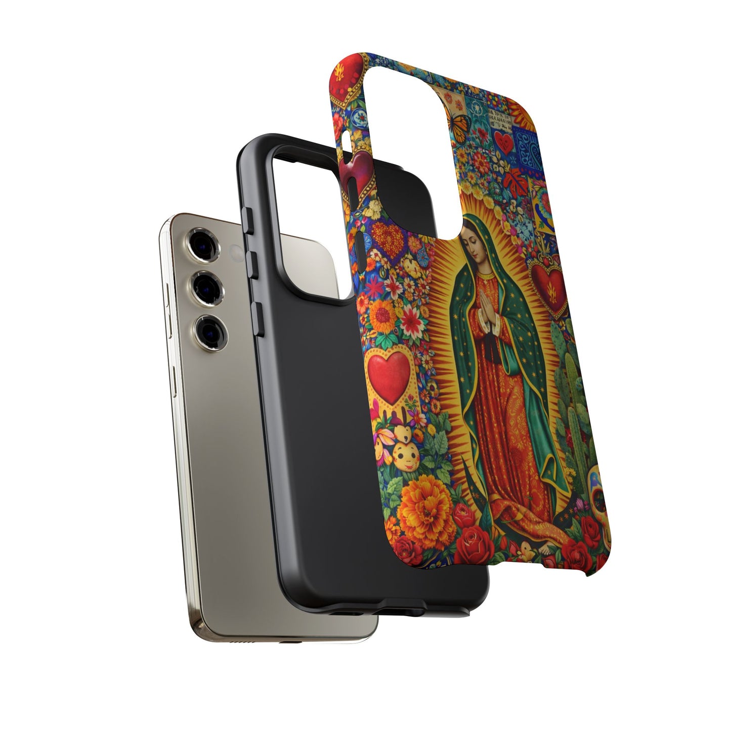 Virgin Mary Guadalupe Phone Case Mexican Folk Art Tough Cover iPhone Samsung