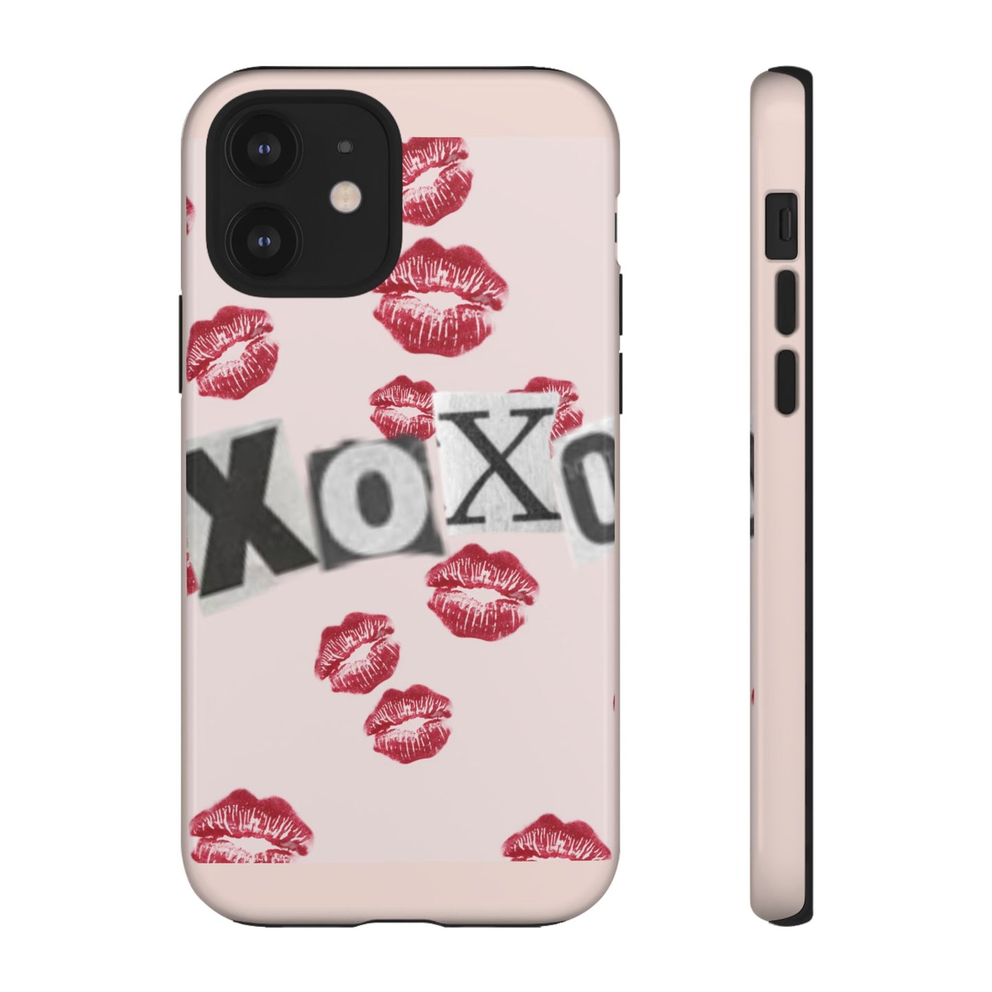 XOXO Kiss Print Phone Case | Coquette Valentine Aesthetic | Cute Pink Lipstick Kiss Tough Case for iPhone & Samsung