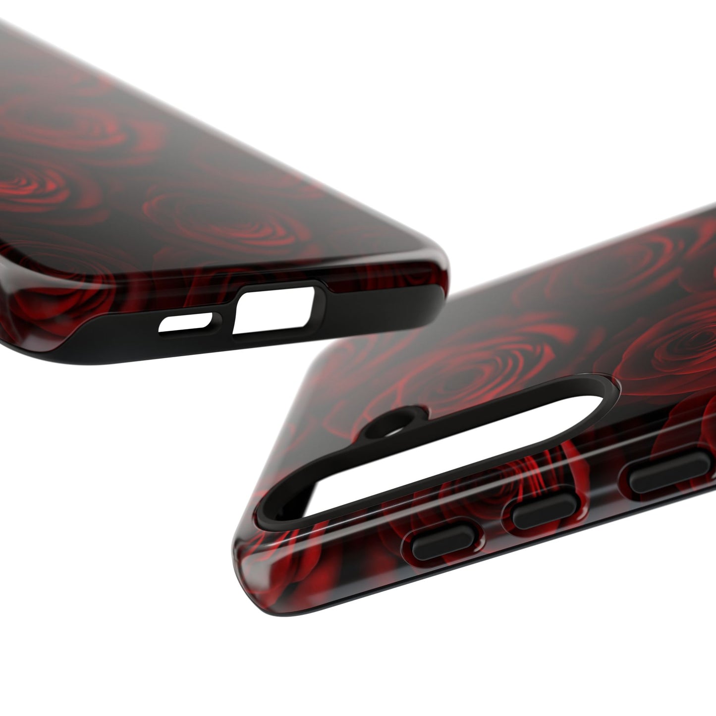 Dark Red Rose Phone Case – Gothic Floral Tough Case (iPhone, Samsung, Pixel)