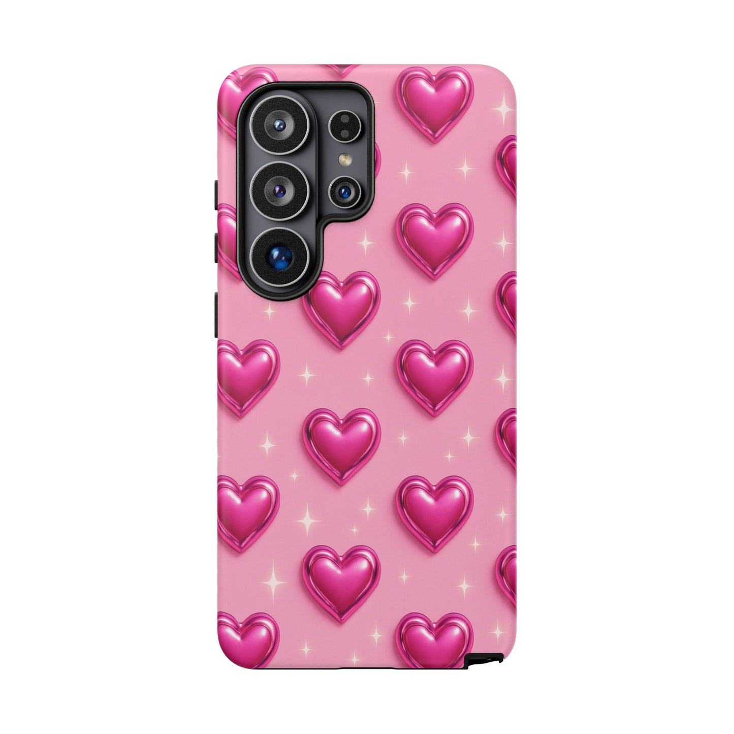 Pink Heart Pattern Phone Case | Tough Protective Case for Iphone, Samsung Galaxy and Pixel