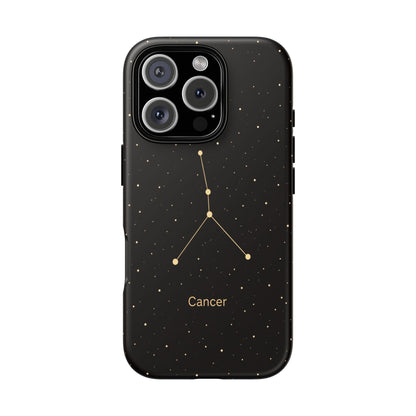 Cancer Zodiac Constellation Phone Case – Luxe Gold Celestial Cover